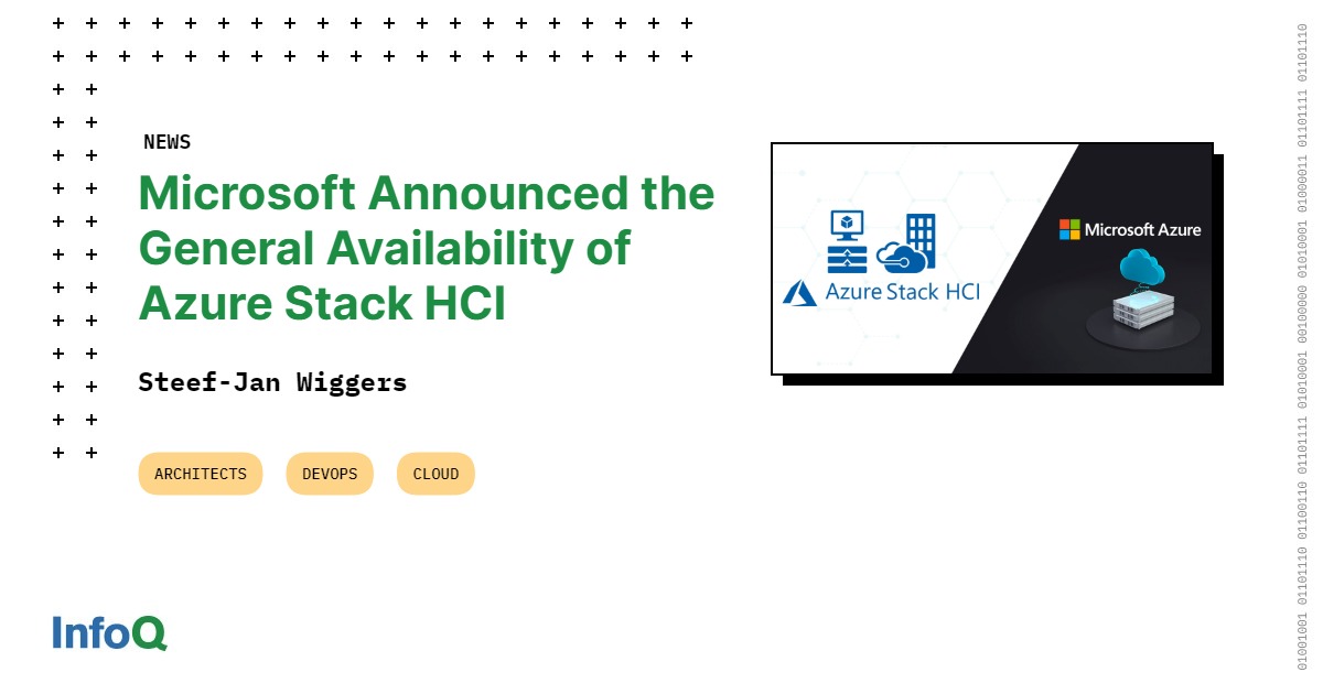 Microsoft Announces the General Availability of Azure Stack HCI - InfoQ