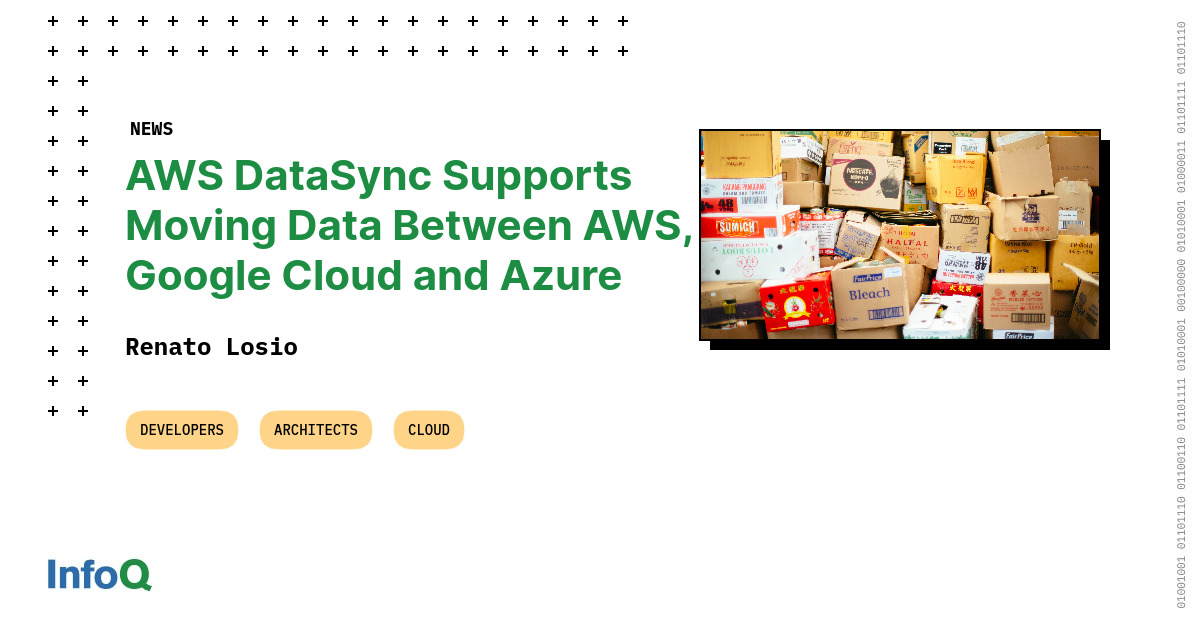 AWS DataSync Supports Moving Data between AWS, Google Cloud and Azure