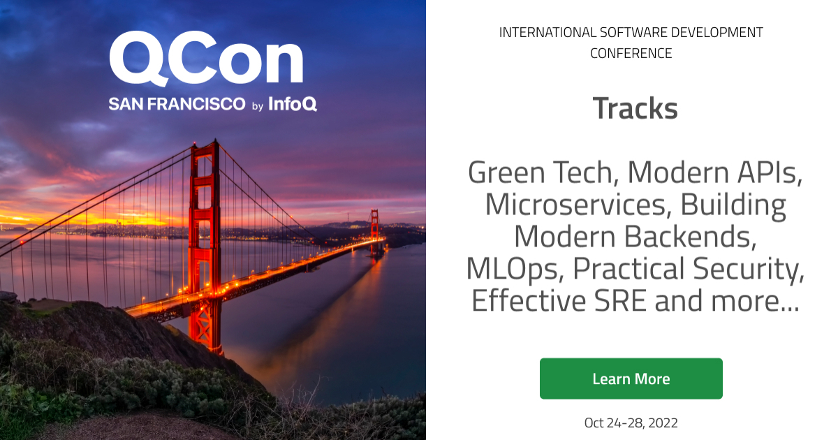 Tracks Announced Including Green Tech, Microservices, API, MLOps and More