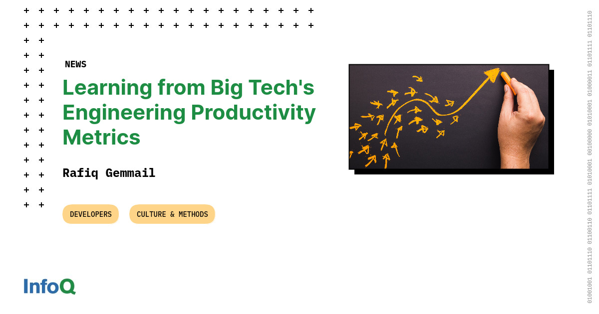 Learning From Big Tech S Engineering Productivity Metrics Infoq Learning From Big Tech S Engineering Productivity Metrics Infoq