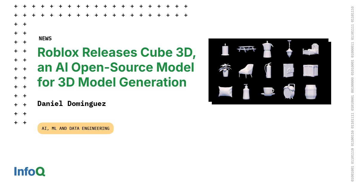 Roblox Releases Cube 3D, an AI Open-Source Model for 3D Model ...