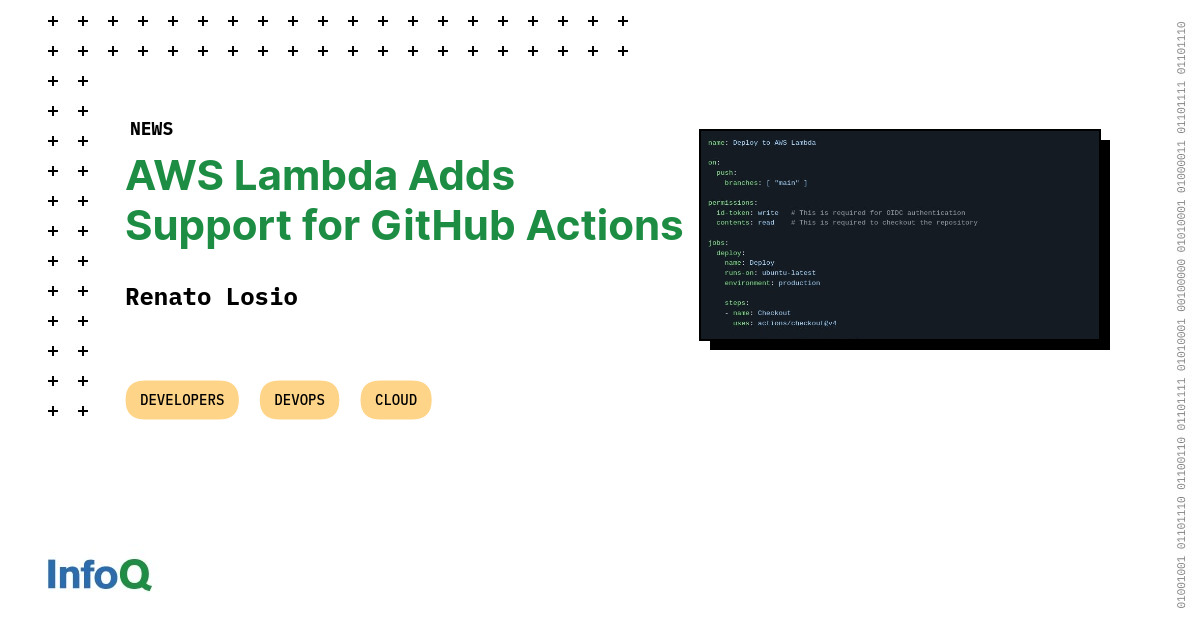 AWS Lambda Adds Support for GitHub Actions - InfoQ