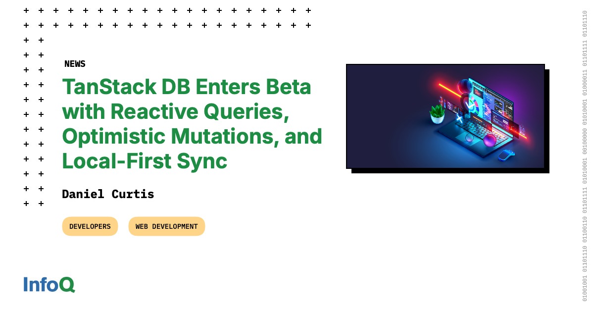 TanStack DB Enters Beta with Reactive Queries, Optimistic Mutations ...