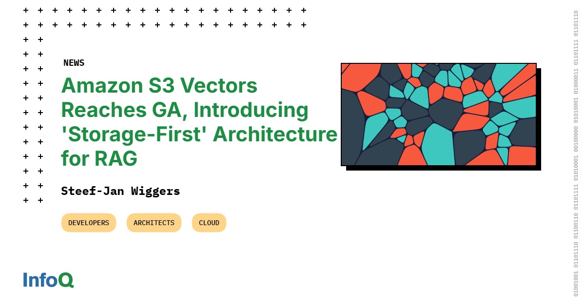 Amazon S3 Vectors Reaches GA, Introducing "Storage-First" Architecture for RAG