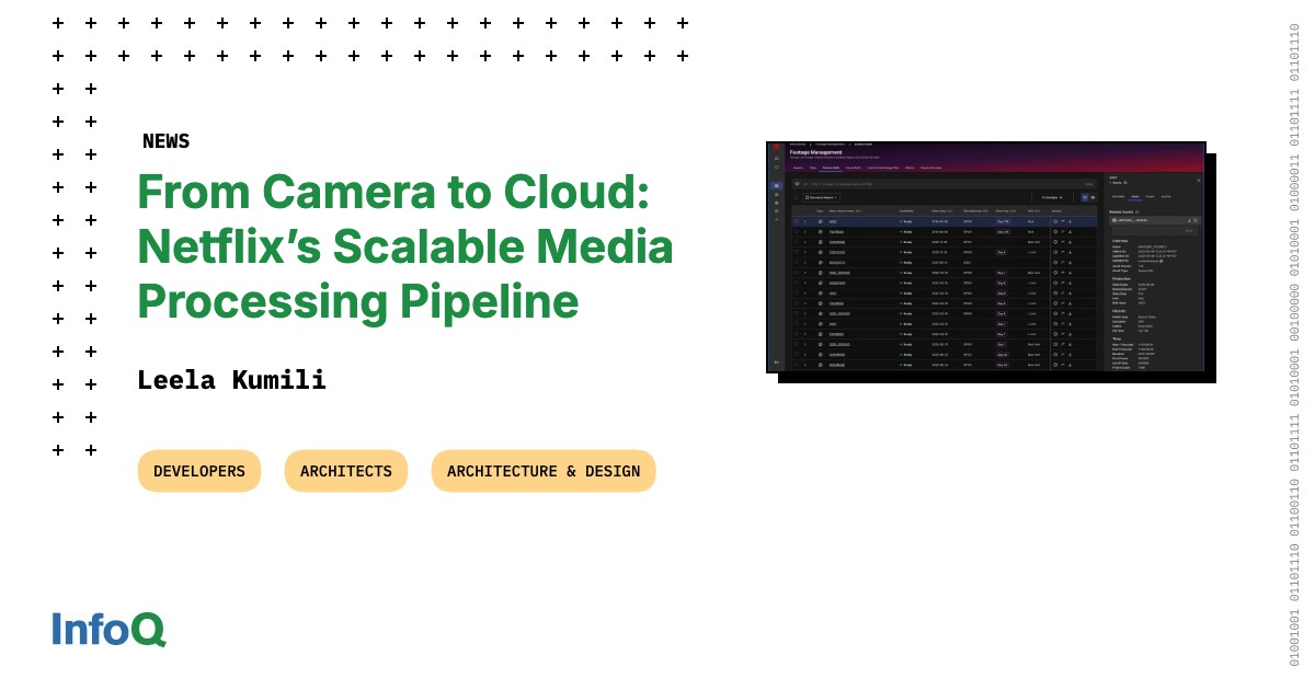 From Camera to Cloud: Netflix’s Scalable Media Processing Pipeline - InfoQ