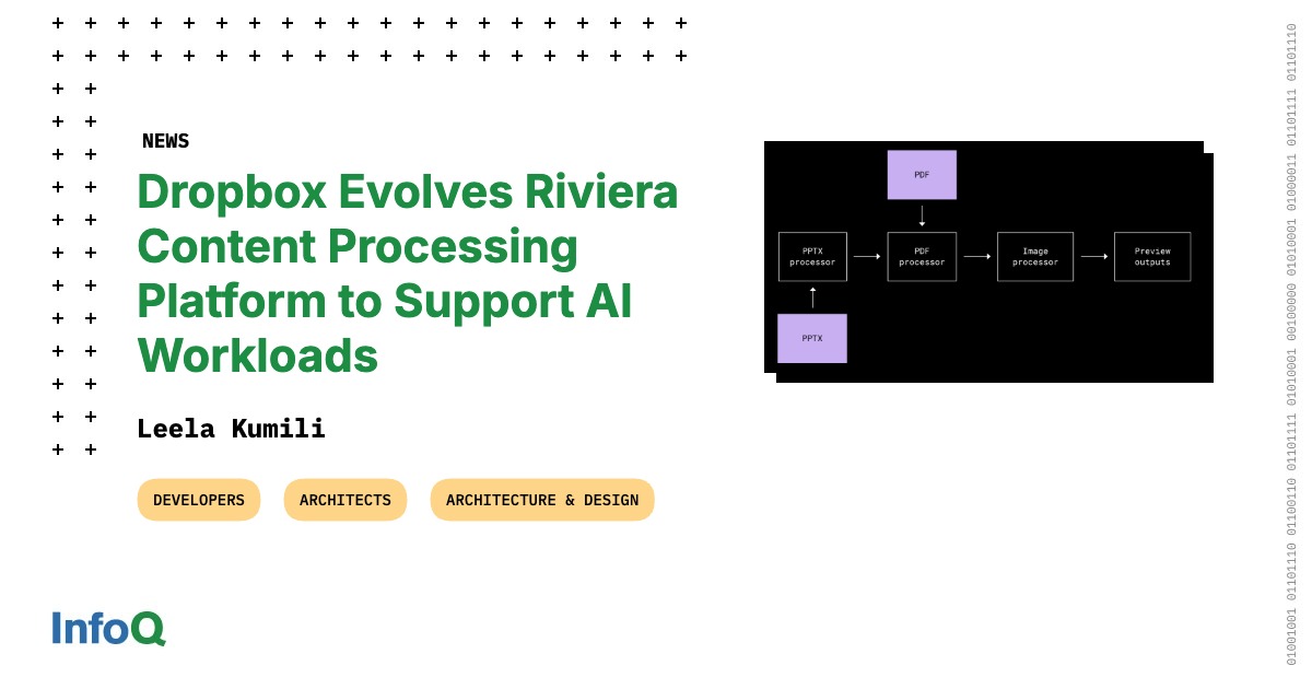 Dropbox Evolves Riviera Content Processing Platform to Support AI Workloads