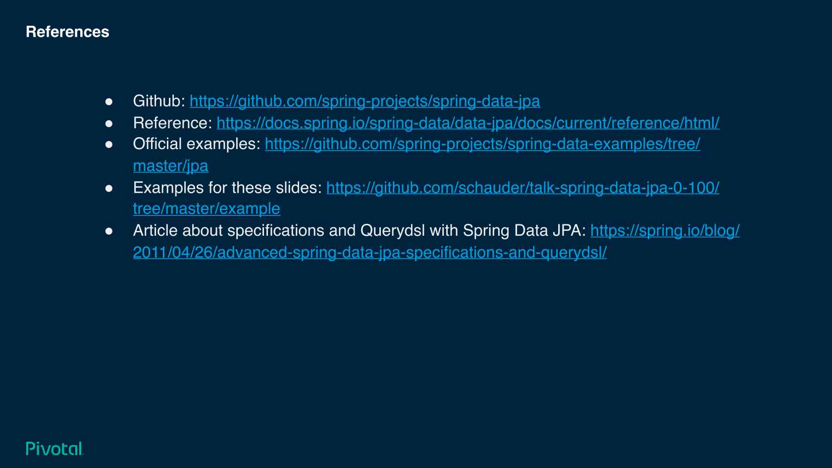 Spring Data JPA from 0-100 in 60 Minutes