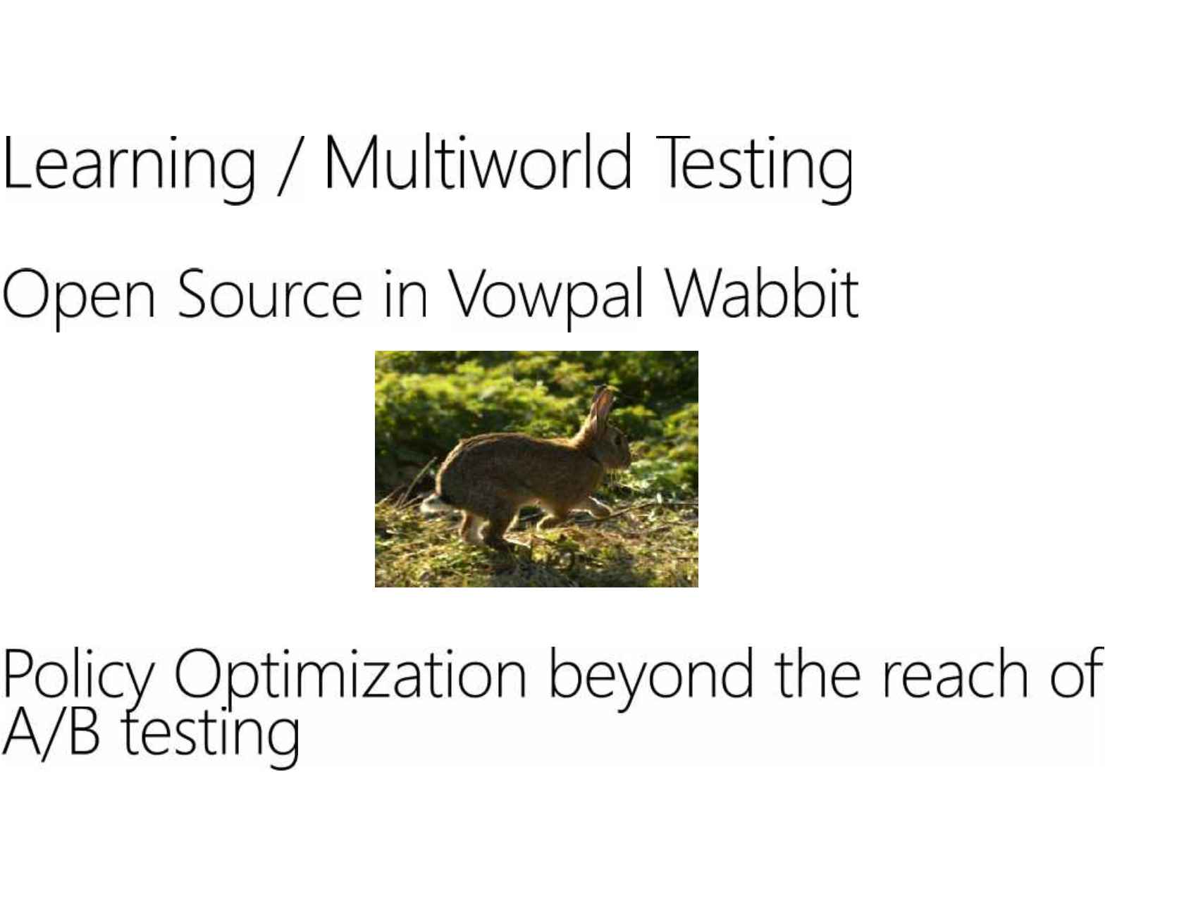 vowpal wabbit